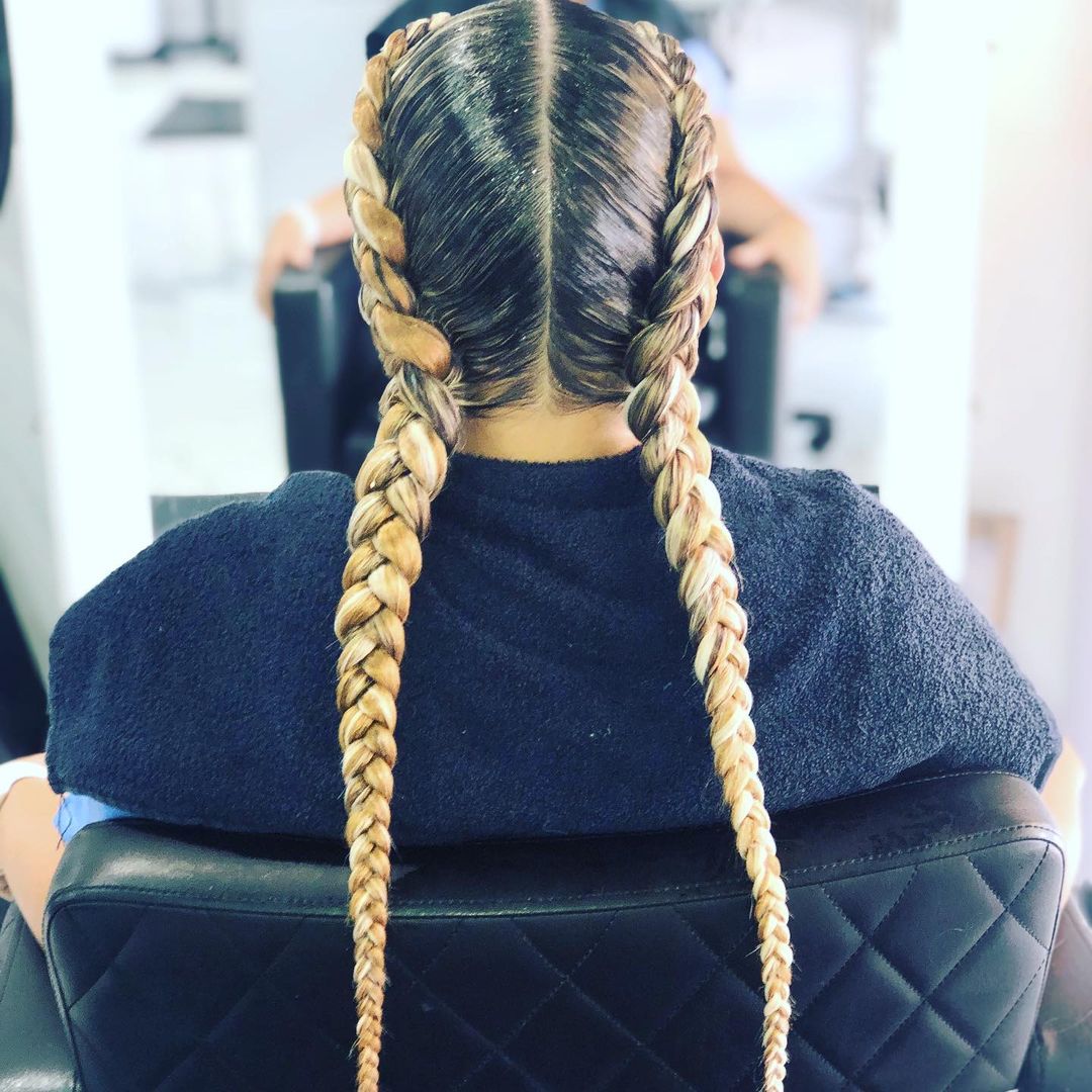 2 Large Feedin Braids