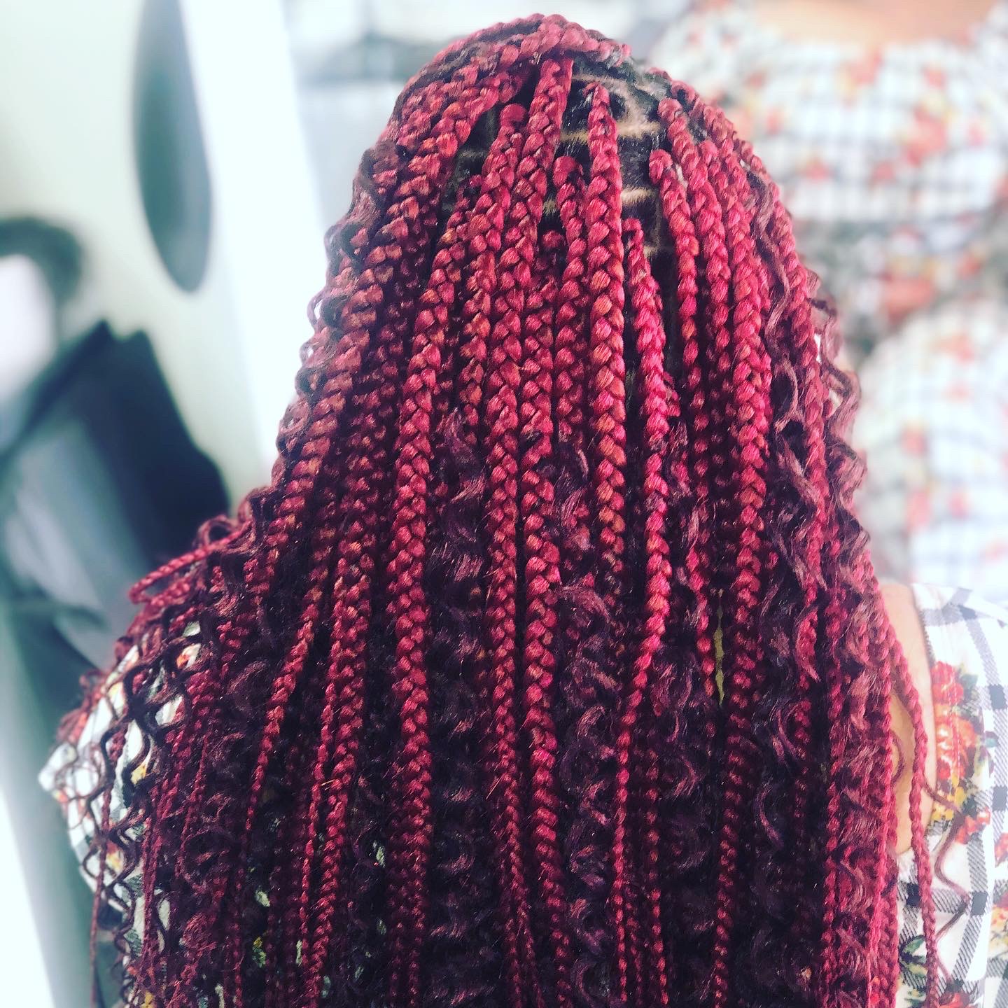 knotless boho box braids